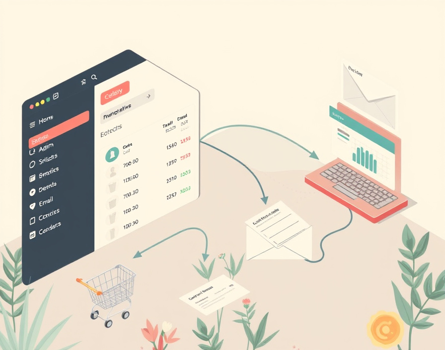 Ecommerce platform connected to email marketing tool with purchase and browsing data syncing