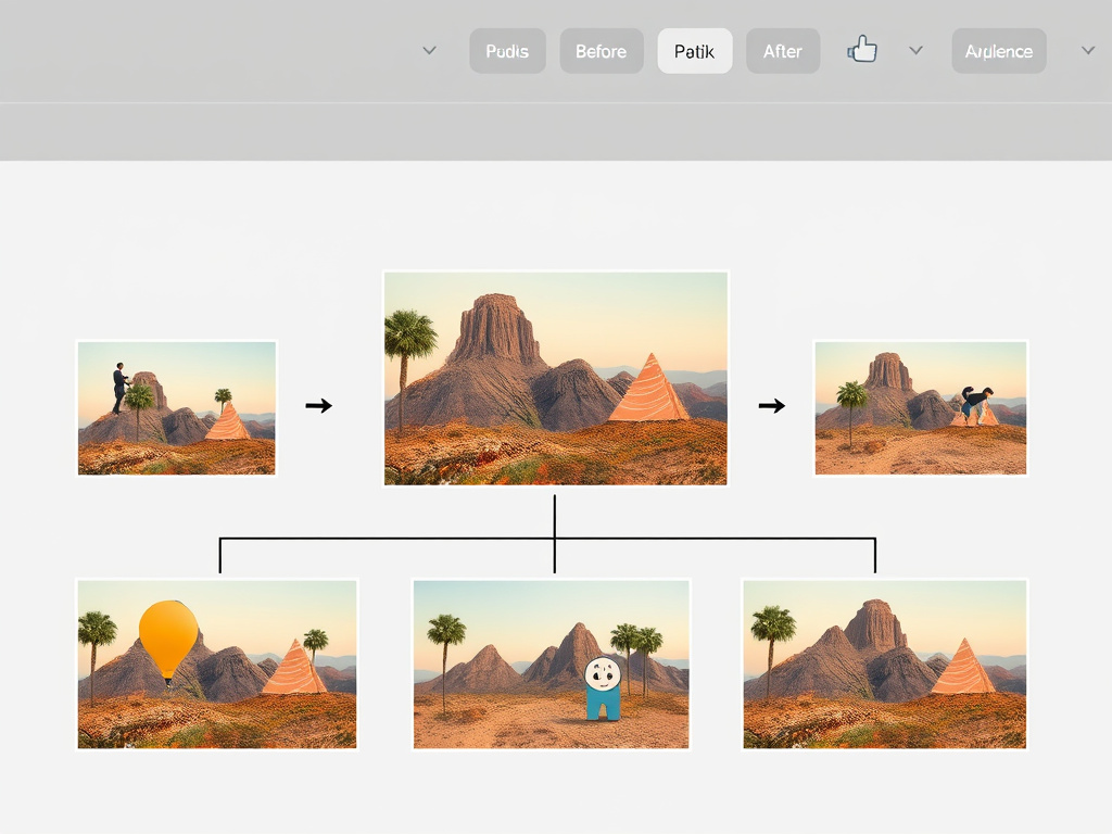 Designer working with template variations in a digital asset management system